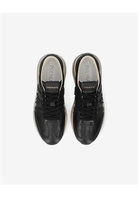 Premiata Bethcoin 8503 Sneaker in Embossed Black Leather Women's PREMIATA |  | BETHCOIN VAR8503